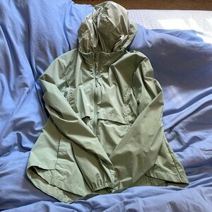 Women’s green windbreaker zip up